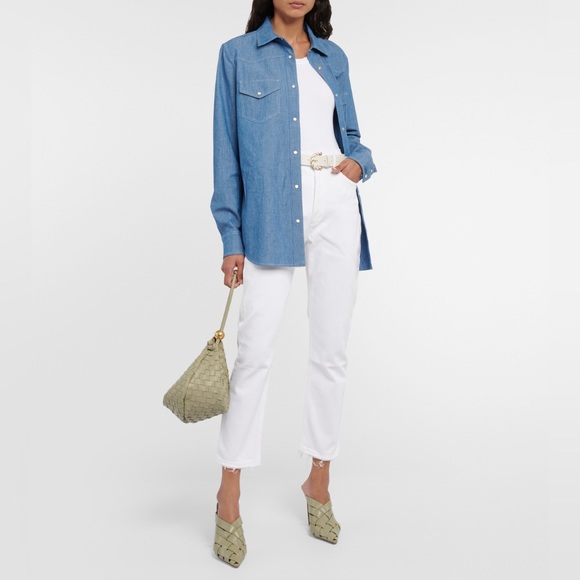 AGOLDE Riley crop high rise jean in white size 24 - Picture 2 of 3